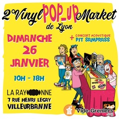 Photo de l'événement 2ème Vinyl Pop Up Market de Lyon - Concert de Pit SAMPRASS