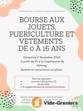 Photo Bourse aux jouets, puériculture et vêtements de 0 à 16 ans à Wittring