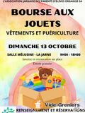 Bourse aux jouets, vêtements et puériculture