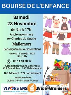 Photo de l'événement BOURSE DE L'ENFANCE Jouets, vêtements enfants puéricultures.