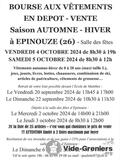 Bourse aux vetements en depot vente saison automne-hiver