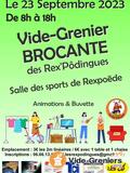 Brocante en salle et extérieur des Rex'Pôdingues