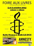 Foire aux Livres 1er et 2 octobre 2022 pour Amnesty