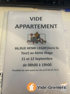 Photo de l'événement Vide appartement