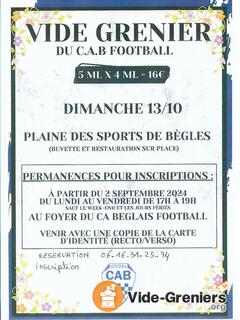 Photo de l'événement Vide grenier cab football begles