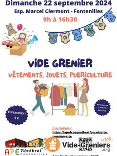 Photo de l'événement Vide Grenier de l'APE de l'école Génibrat