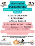 Vide grenier puériculture ( matériel, vêtements, jouets ...)