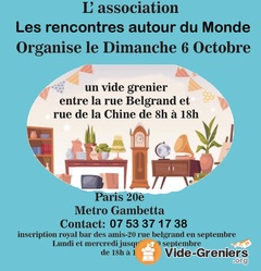 Photo de l'événement Vide-grenier quartier Gambetta-Tenon 6 octobre 2024 Paris 20