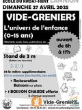 Vide-greniers dédié à l'enfance (0-15ans)